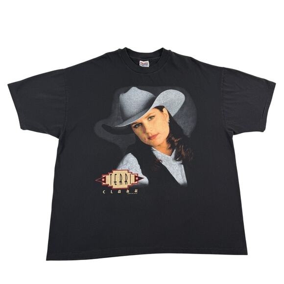 Vintage Terri Clark Country Music Western Poor Poor Pitiful Me 90s Shirt XXL - Picture 1 of 8